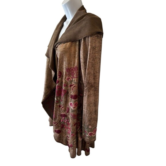 Johnny Was Biya XS JWLA Workshop Claudette Metallic Sweater Hooded Jacket $458 - Picture 9 of 16